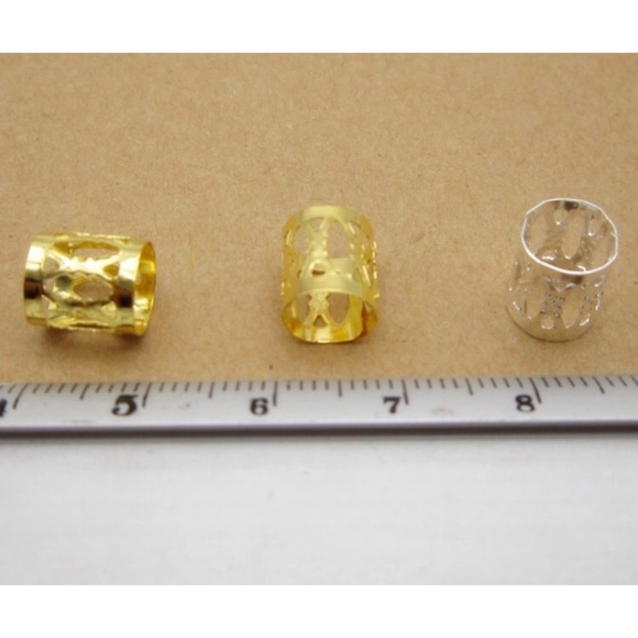 Hair Cuffs/Beads - Silver And/Or Gold- 10 PC - Picture 4 of 6